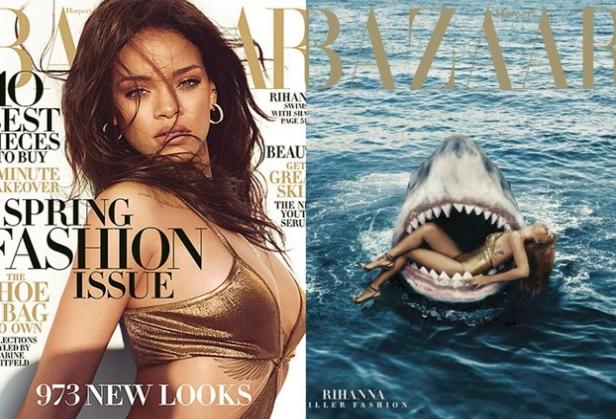 Rihanna plastic surgery 2 swimming with sharks