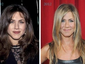 Jennifer Aniston then and now