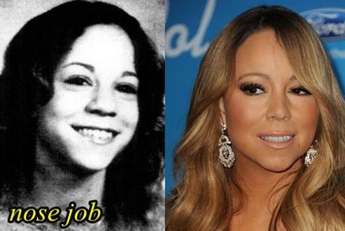 Mariah Carey before and after nose job