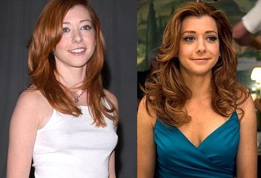 Alyson Hannigan before and after breast augmentation