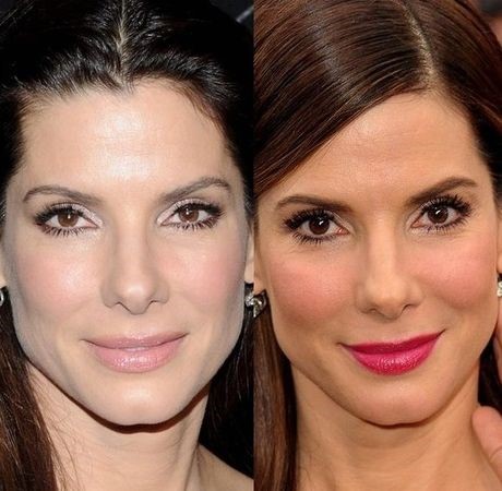 Sandra Bullock before and after cosmetic procedures