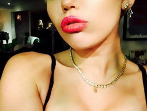 Miley Cyrus lips and breast augmentation