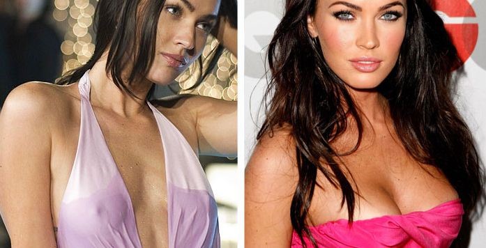 Megan Fox before and afterbreast augmentation