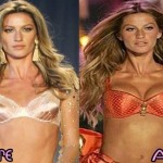 Gisele Bundchen before and after breast augmentation