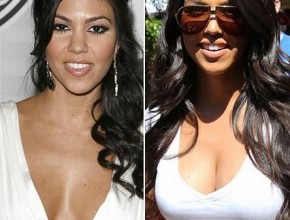 Kourtney Kardashian before and after breast augmentation