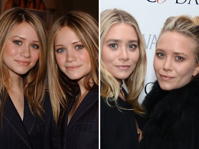 Ashley and Mary-Kate Olsen before and after plastic surgery.