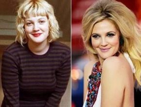 Drew Barrymore before an after plastic surgery 8