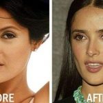Salma Hayek before and after plastic surgery 1