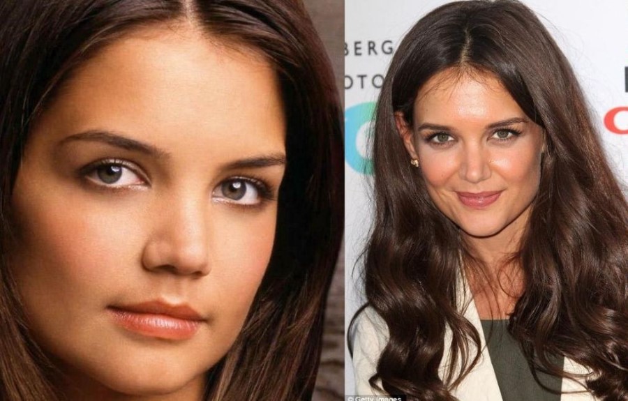 Katie Holmes before plastic surgery 13.